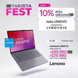 Catálogo Ripley Página 10: Lenovo - notebook €499.990,00