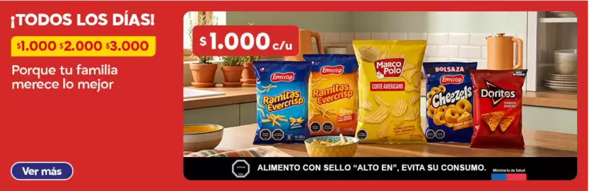 Catálogo Super Bodega a Cuenta Página 3: Evercrisp - alimento con sello alto en svita su consumo €1.000,00
