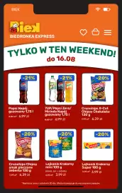 Biedronka gazetka Strona 6: Lajkonik Krakersy mini 100 g €3,99, Pepsi Napój gazowany 1,75 l €6,99