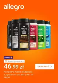 Allegro gazetka tydzień 33 Strona 1: Zestaw żeli pod prysznic Apart Men 6-pak €46,99
