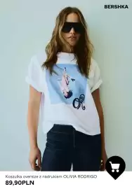 Bershka gazetka tydzień 33 Strona 8: Koszulka oversize z nadrukiem Olivia Rodrigo Bershka €89,90