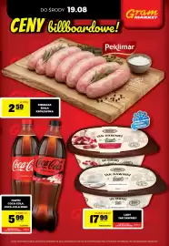 Gram Market gazetka tydzień 33 Strona 3: Napój gazowany Coca-Cola Zero Cukru €5,99, Kiełbasa biała królewska Peklimar €2,59