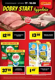 Gram Market gazetka tydzień 33 Strona 4: Szynka wieprzowa bez kości €12,99, Kapsułki do zmywarki Fairy Original €37,99
