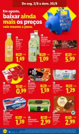Folheto Lidl semana 34 Página 14: Milbona Creme com Proteína de Caramelo €1,59, Bon gelati gelado pistácio €2,99