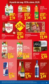 Folheto Lidl semana 34 Página 19: Compal nectar família frutas do pomar €0,99, Sagres cerveja mini pack económico €6,99