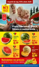 Folheto Lidl semana 34 Página 2: Melancia Cortada Metades Nacional €0,79, Mini Melancia Nacional €0,99