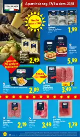 Folheto Lidl semana 34 Página 24: Itali amo tábua italiana de charcutaria €3,49, Italiamo antipasti €3,49