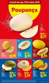 Folheto Lidl semana 34 Página 3: Melão waikiki nacional €1,29, Melão Cortado Metades Nacional €0,95
