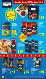 Folheto Lidl semana 34 Página 30: Italiamo Molho Pesto ao Estilo Siciliano €1,49, Italiamo azeitonas verdes cerignola €2,59