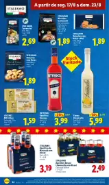 Folheto Lidl semana 34 Página 32: Italiamo biscuitos cantuccini €1,89, Vicenzi mil folhas €1,59