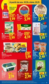 Folheto Lidl semana 34 Página 41: Monissa rissóis de camarão xxl €1,99, Agros queijo flamengo em fatias €1,99