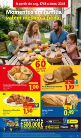 Folheto Lidl semana 34 Página 5: Pão de Mistura com Sementes €1,99, Croissant com Recheio de Pistácio €1,00