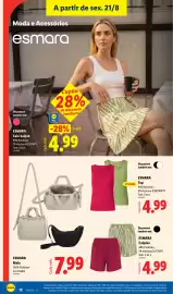 Folheto Lidl | Novidades Página 12: Esmara Mala €7,99, Esmara calções €4,99
