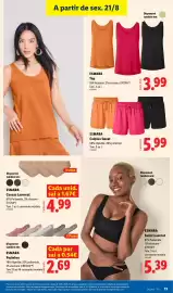 Folheto Lidl | Novidades Página 13: Esmara calções sweat €5,99, Esmara pezinhos €2,69