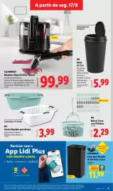 Folheto Lidl | Novidades Página 5: Cesto/ Alguidar para Roupa €3,99, Cleanmaxx máquina limpa estofos/tapetes €99,99