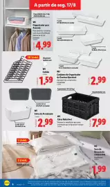 Folheto Lidl | Novidades Página 6: Caixa Rebatível €7,99, Caixa de Arrumação W5 €2,99