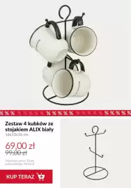Homla gazetka tydzień 33 Strona 11: Zestaw 4 kubków ze stojakiem Alix biały €69,00