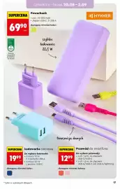 Biedronka gazetka Strona 17: Przewód do smartfona Hykker o dł. 1,2 m USB-C €12,99, Powerbank Hykker 20 000mAh €69,90