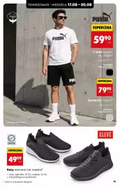 Biedronka gazetka Strona 19: T-shirt damski Puma €59,90, Buty damskie Clevé €49,99