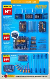 Biedronka gazetka Strona 38: Adaptery udarowe Niteo 3 el €14,99, Wiertła bity i akcesoria Niteo 75 el €59,90