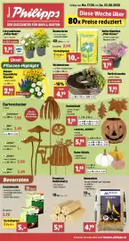 Thomas Philipps Prospekt woche 34 Seite 1: Holzpellets Mercer €4,99, Chrysantheme "Patio Mum" €1,39