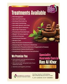 Bigmart leaflet Page 8: Treatments Available • Pain Management UAE'S 1ST AYURVEDA SPECIALITY TREATMENT CENTRE • Ayurveda