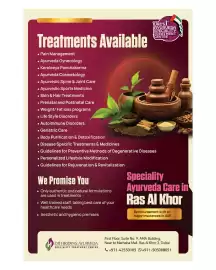 Bigmart leaflet Page 8: Treatments Available • Pain Management UAE'S 1ST AYURVEDA SPECIALITY TREATMENT CENTRE • Ayurveda
