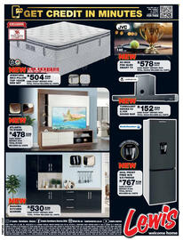 Lewis catalogue Page 4: Medi+spine aventura mk2 pillow top 152cm bed set €7.499,99, JVC 55 inch FHD QLED Smart TV €8.999,99
