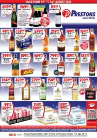 Prestons catalogue Page 1: KWV Finest Blend Brandy €184,99, Tutti Blush Rosé Prestige Bubbles €209,99