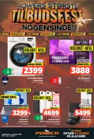 Power tilbudsavis Side 1: Electrolux 9 kg & damp-funktion Vaskemaskine €2.399,00, Samsung 65" 4K Smart TV €3.888,00