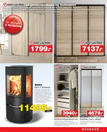 Bauhaus tilbudsavis uge 33 Side 11: Skydelåger Luna m. spejldør €4.679,00, Optimum skydedøre