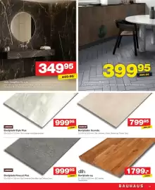 Bauhaus tilbudsavis uge 33 Side 13: Ajour sildebensflise €399,95, Bordplade Finecut Plus €999,95
