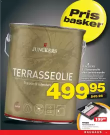 Bauhaus tilbudsavis uge 33 Side 19: 5 l Terrasseolie eller lærketræsolie €499,95, Terrassesæt 2 i 1 €199,95