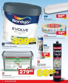 Bauhaus tilbudsavis uge 33 Side 20: 15 l Rullespartel 627 €279,95, 5 l Evolve Recycled vægmaling €499,95