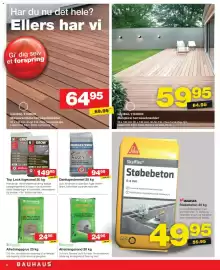 Bauhaus tilbudsavis uge 33 Side 6: Bangkirai terrassebrædder €59,95, Top Lock fugesand 20 kg €149,95