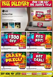 JB Hi-Fi catalogue Page 5: 55" 4K QNED AI Smart Mini LED TV €845,00, 65" 4K QNED AI Smart Mini LED TV €695,00