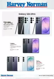 Harvey Norman catalogue Page 14: Galaxy S26 Ultra €2.199,00, Galaxy S26+ €1.849,00