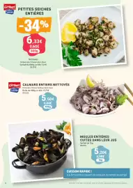 Catalogue Gel 2000 page 6: Gimbert Petites seiches entières €6,33, MOULES ENTIÈRES CUITES DANS LEUR JUS €5,20