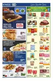 Kings Food Markets weekly ad week 33 Page 1: Kings 12 count cookies €5,99, Crispy Green Crispy Fruit Multi Packs €10,99