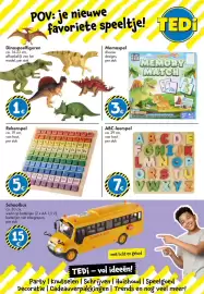TEDi folder Pagina 15: Dinospeelfiguren €1,00, Memospel €3,00
