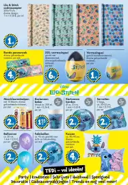 TEDi folder Pagina 5: Lilo & Stitch cadeaupapier €1,00, Ronde pennenzak €4,00