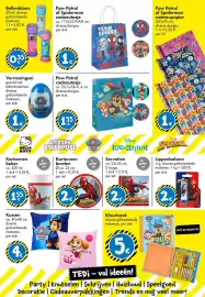 TEDi folder Pagina 6: Bellenblaas €0,35, Paw Patrol of Spiderman cadeautasje €1,00