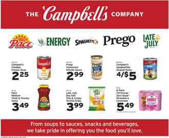 Hannaford flyer week 34 Page 16: V8 energy €5,49, Pace thick & chunky salsa €3,49