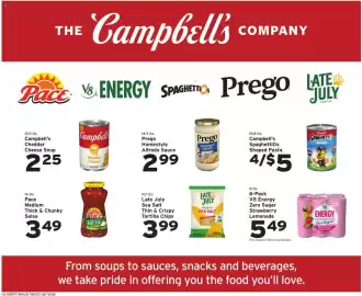 Hannaford flyer week 34 Page 16: V8 energy €5,49, Pace thick & chunky salsa €3,49