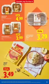 Lidl weekly ad week 34 Page 25: Pizzelle fall flavors €3,99, Apple pie granola €3,49