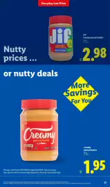 Lidl weekly ad week 34 Page 27: Lidl creamy peanut butter €1,95