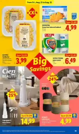 Lidl weekly ad week 34 Page 29: Pasta tortellini, family size €3,99, Cien Beauty water flosser €14,99