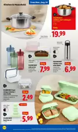 Lidl weekly ad week 34 Page 32: Silvercrest stainless steel water bottle €6,99, Silvercrest lunch box set €5,99