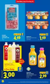 Lidl weekly ad week 34 Page 4: Solevita 100% juice blend €2,99, Lidl applesauce €1,49