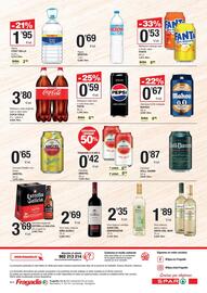Folleto SPAR Fragadis Página 8: Font vella - agua €1,95, Navas del emperador - vino blanco verdejo €2,35